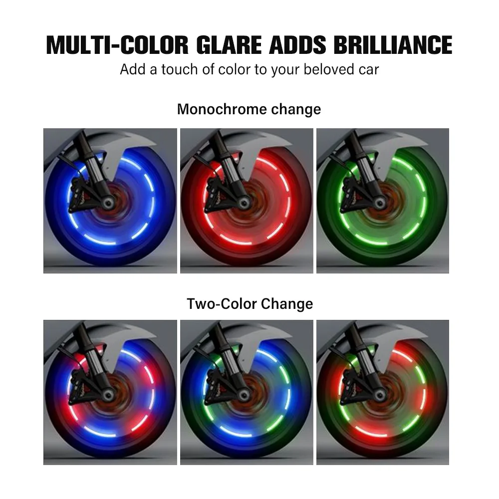 Tire Lights Durable Tire Lights For Car Air Caps With Light For Motorcycles Bicycles Electric Vehicles Motorcycle Parts