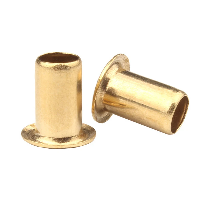 Brass Copper tubular Hollow Rivet Double-sided Circuit Board PCB Nails wide roll eyelet pcb rivet