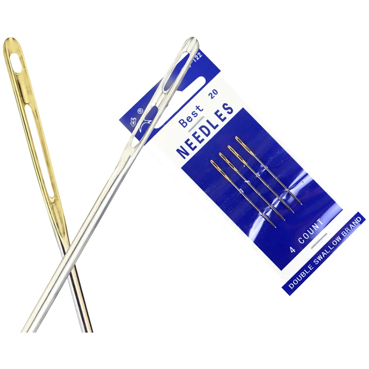 Hot selling good quality sewing needle round hole double ended needle