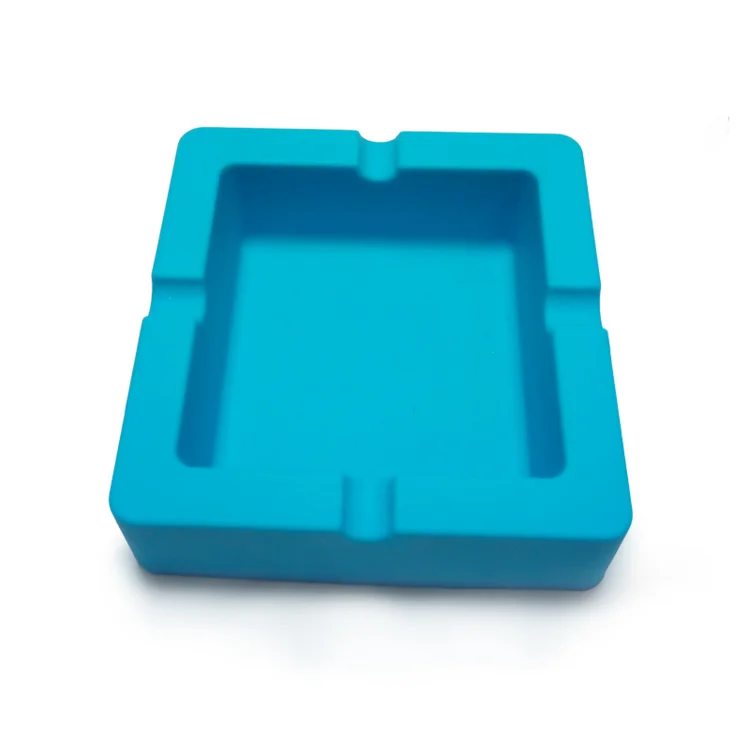 Exquisite Wholesale Factory  Custom Eco-friendly Epoxy Resin Ashtray DIY colorful Square Silicone ashtray for smoker