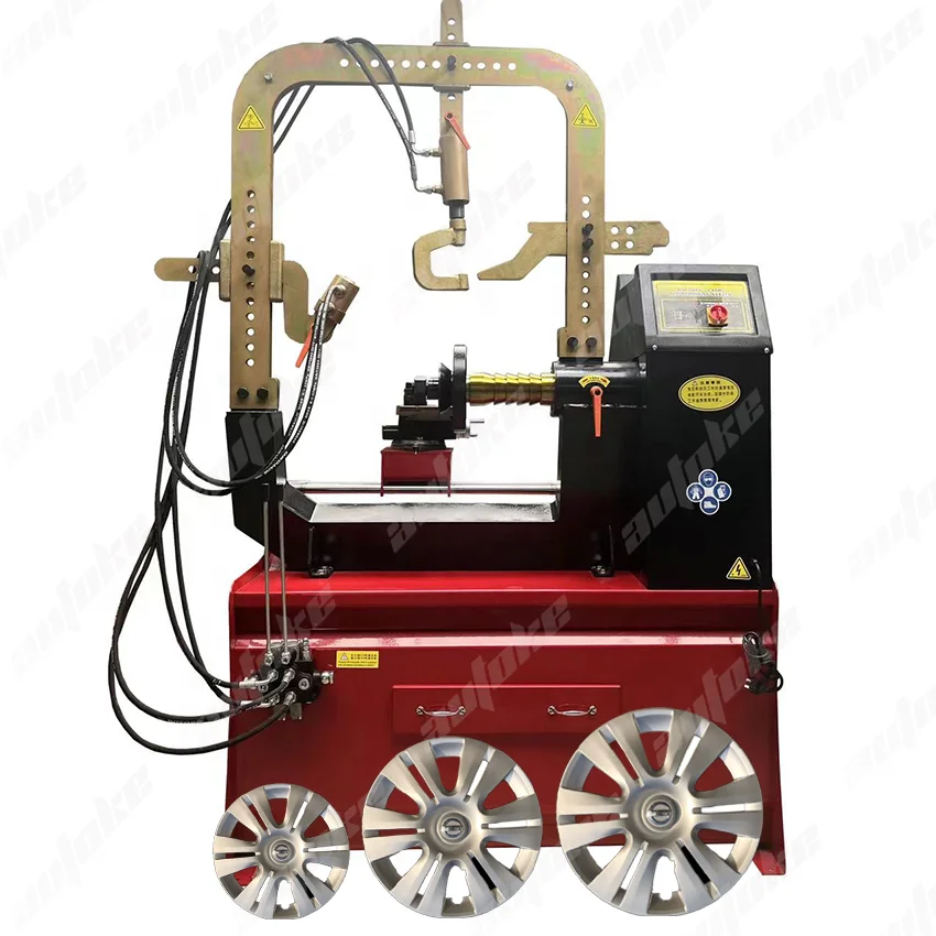 ATK-595 steel rim repair straightening machine steel car rim roller straightener machine