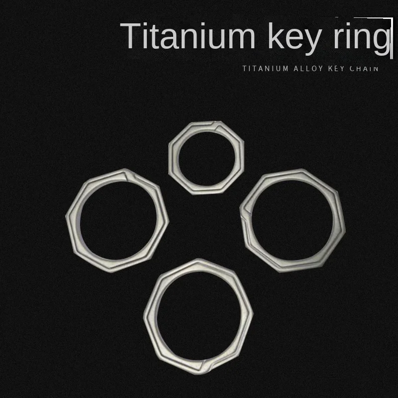 Titanium Alloy Horseshoe key chain metal Buckle Circle metal key chains Key Ring Pendant Waist custom for key chain Hook Bag