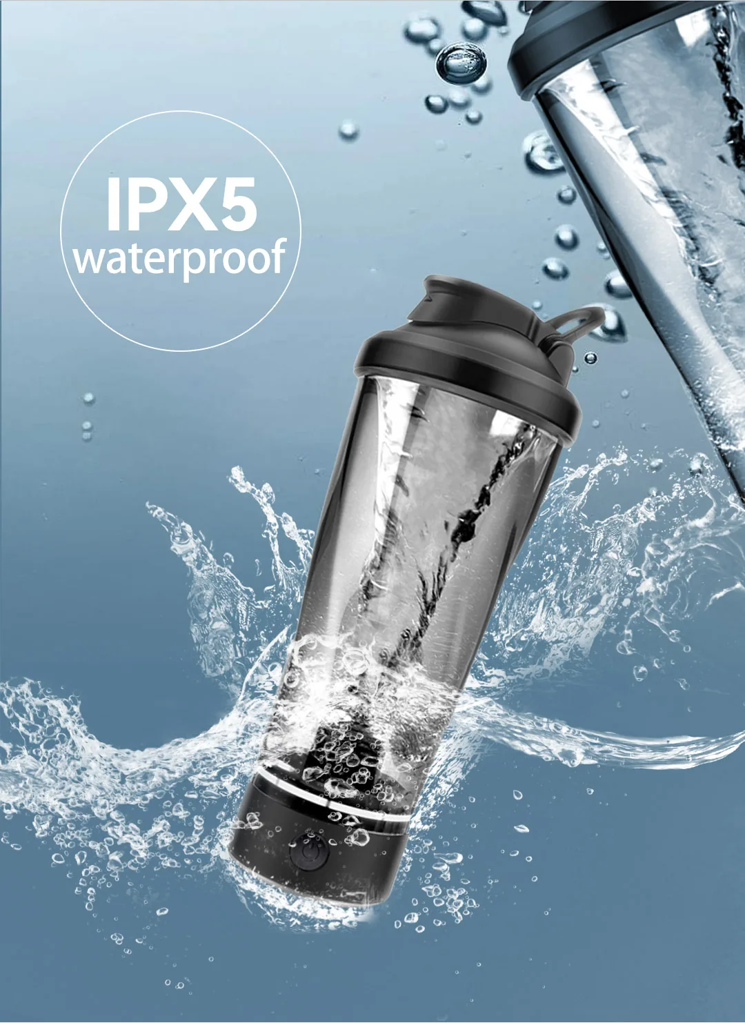 Amzone product hot selling 2023 Electric Shaker Bottle Protein Powders Gym Automatic Self Stirring Mixer Blender Shaker Bottle