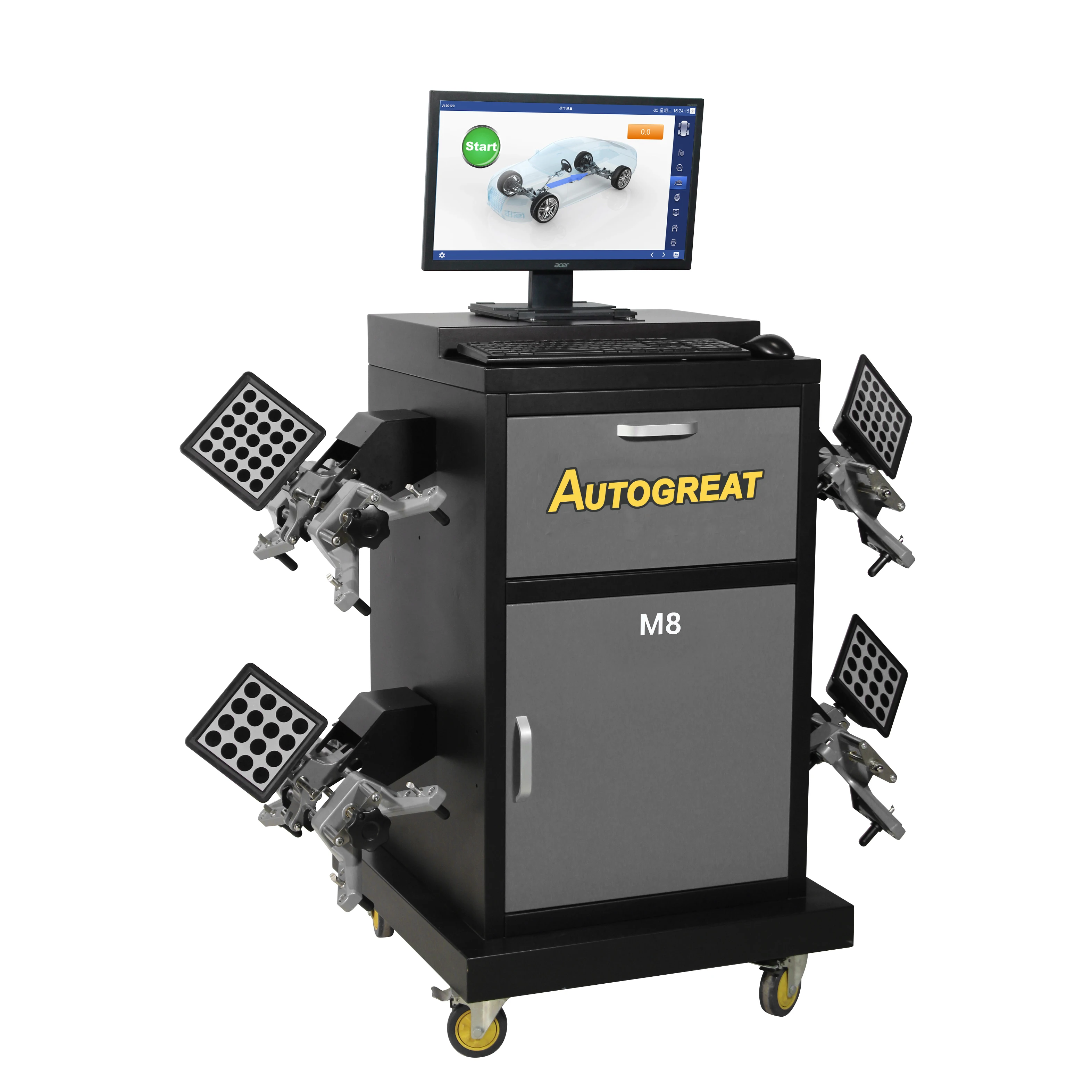 factory price 5 camera 3d wheel aligner machine for car light truck alignment machine equip original vehicle database