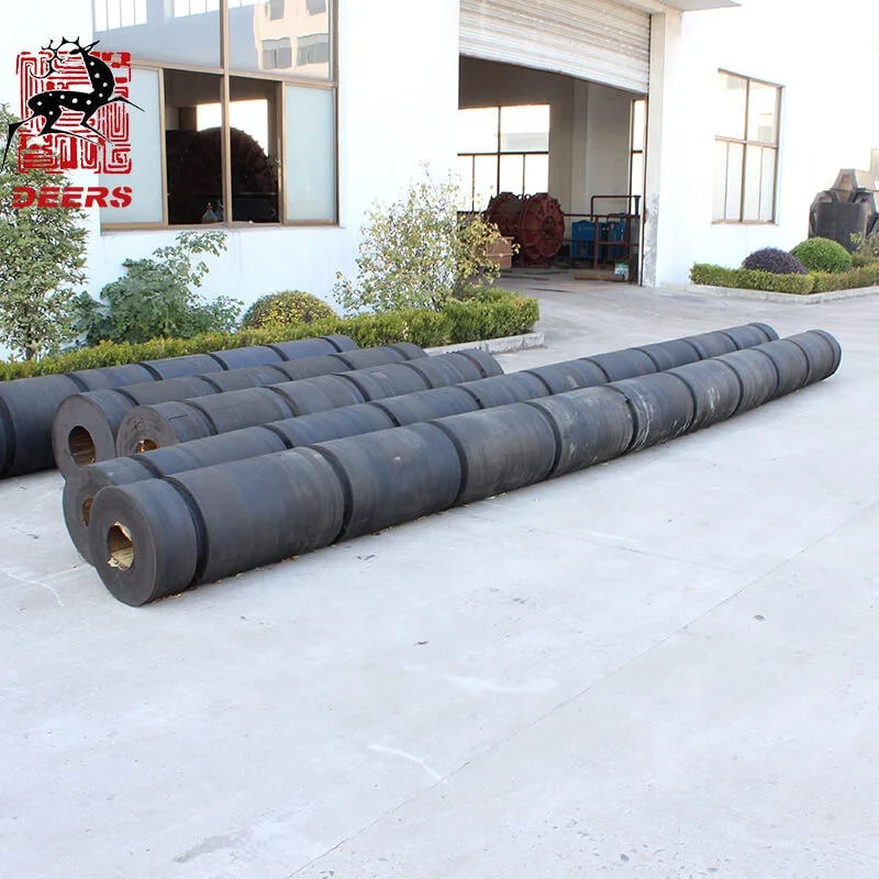 Deers marine hollow cylindrical rubber boat fenders for tug boat