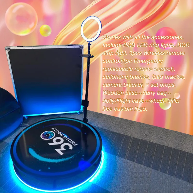 Ready To Ship Portable Selfie Stick Roaming Wedding Birthday 360 Camera Spinner Video Photo Booth Photobooth