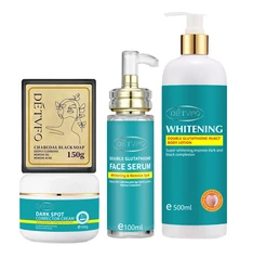 New Face Double Inject Body Lotion 500ml Private Label Black Skin Whitening Body Cream Strong Bleaching Body Lotion