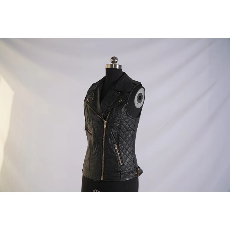 Внешняя упаковка может быть настроена, искусственная кожа, Женский стильный жилет, женские жилеты