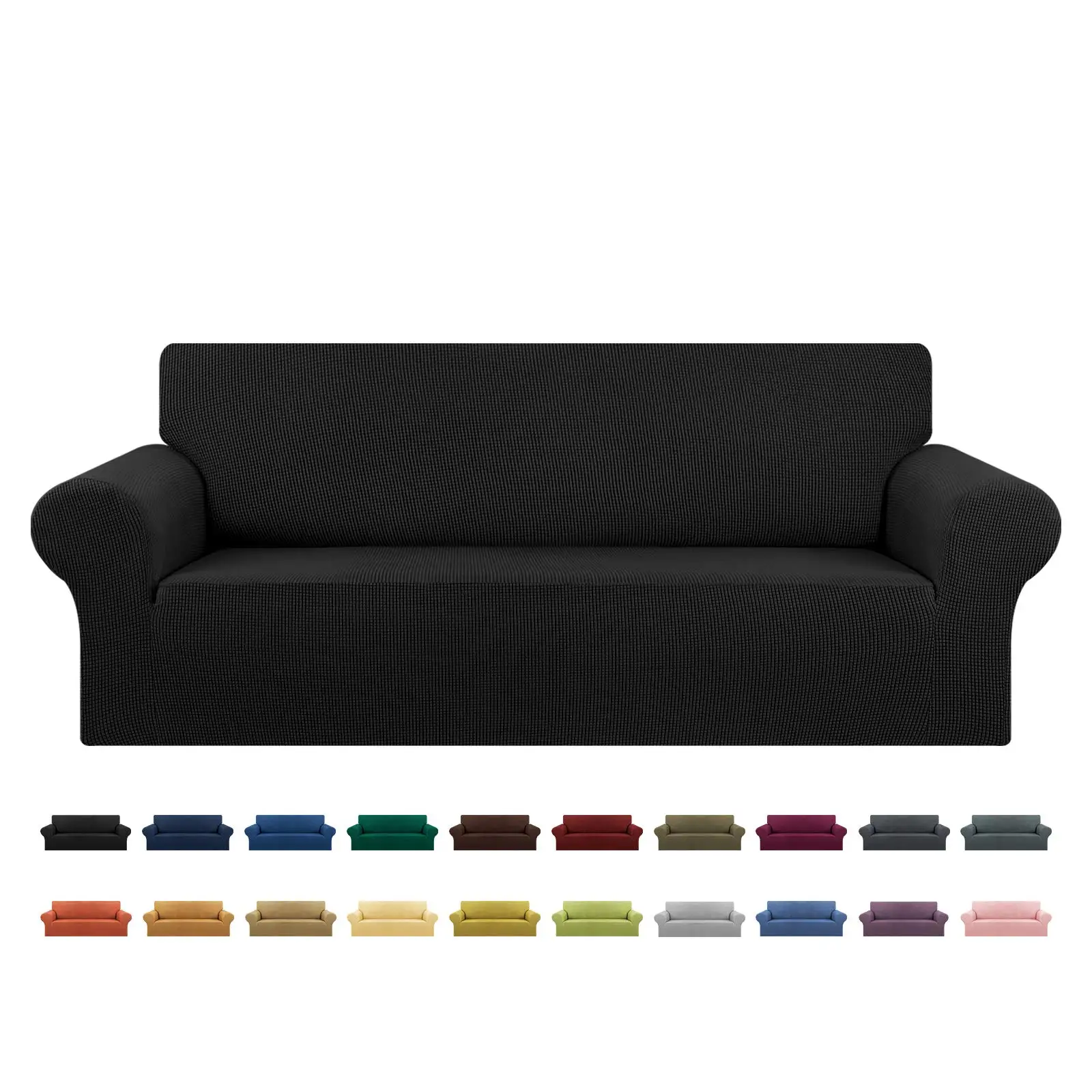 Stretch Sofa Cover Slipcover 3 seat Couch Sofa Cover Furniture Protector 3 Seater Sofa Cover with Elastic Bottom for Kids
