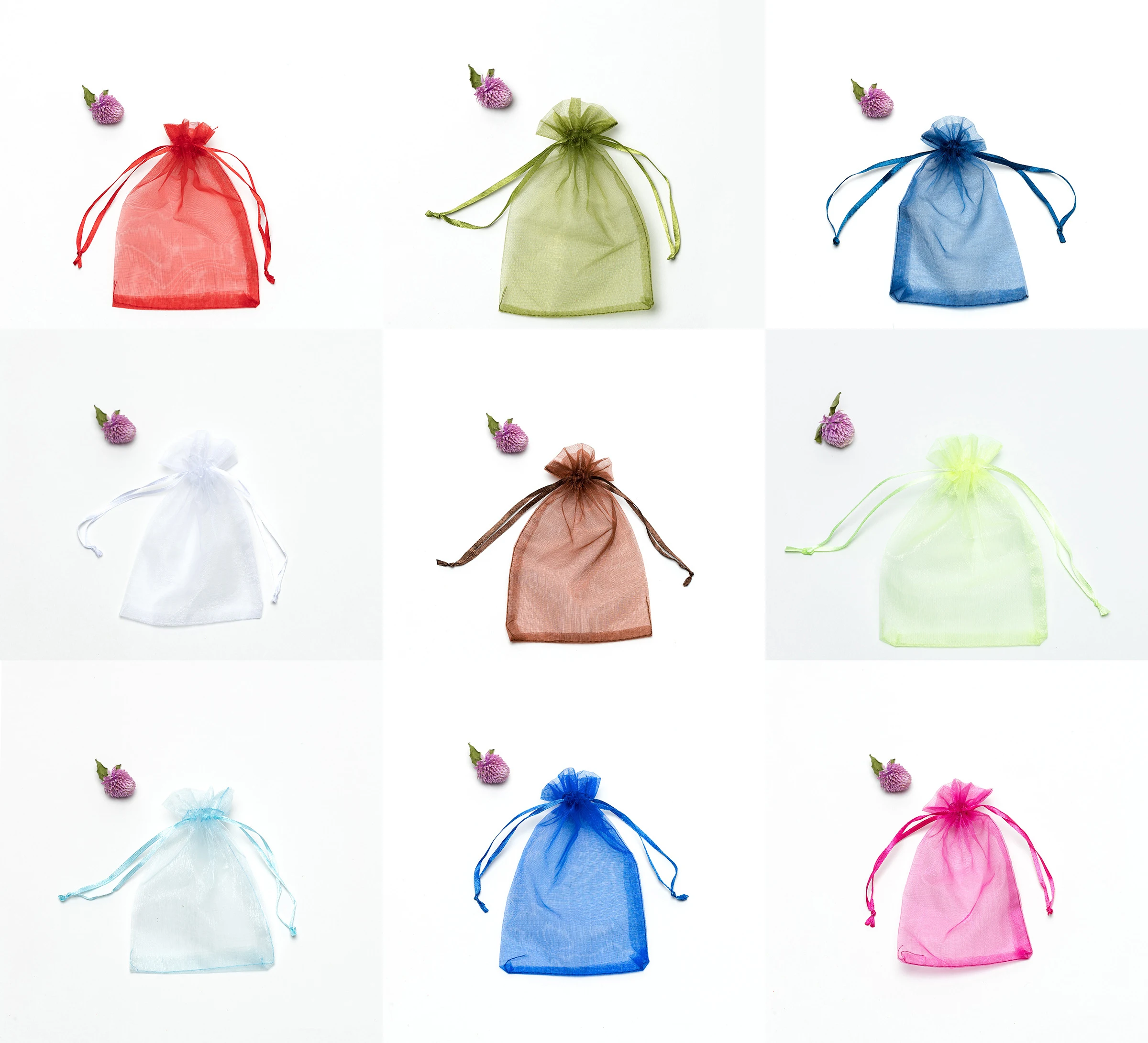 
Customized Drawstring Organza Mesh bundle pocket sugar packaging bag Mesh drawstring Bags Organza Jewelry drawstring bag 
