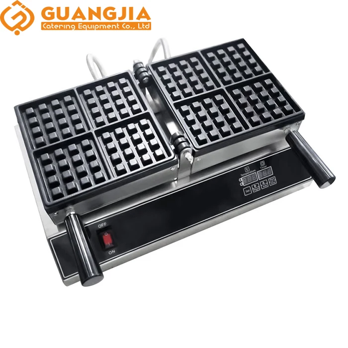 Hot Sale Commercial Automatic Four Slice Square Waffle Machine for Home and Hotels 220V Snack Machines New and Used Available