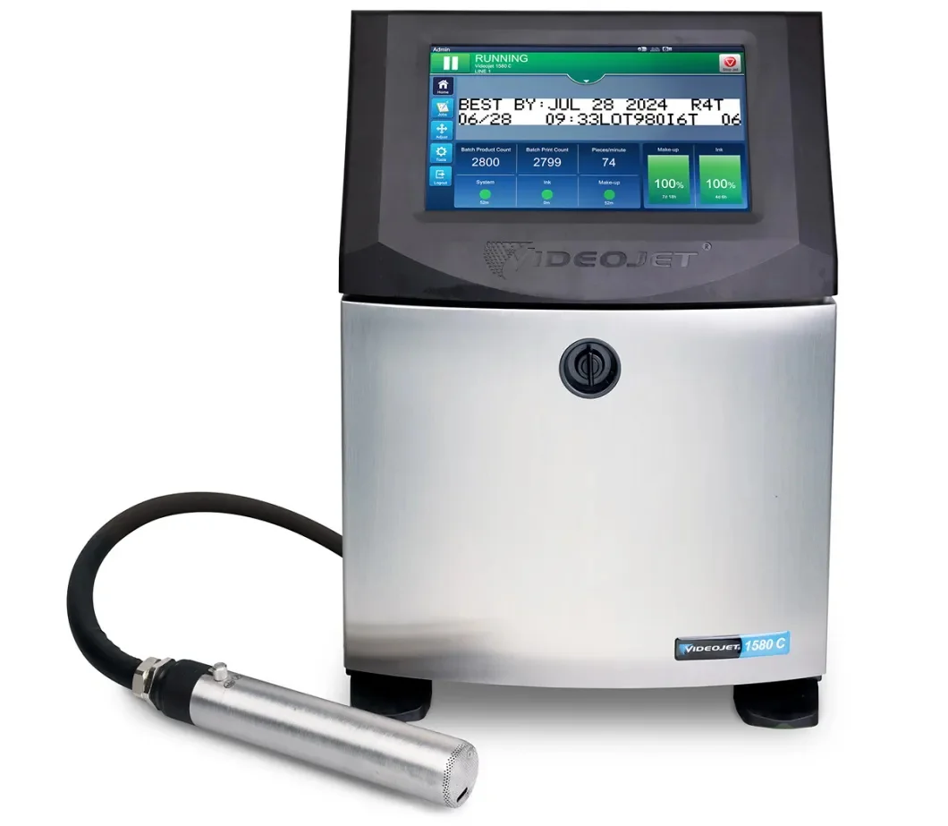 Factory price High Quality VJ 1580+ Continuous Inkjet Printer Online Industrial Inkjet Coding Machine