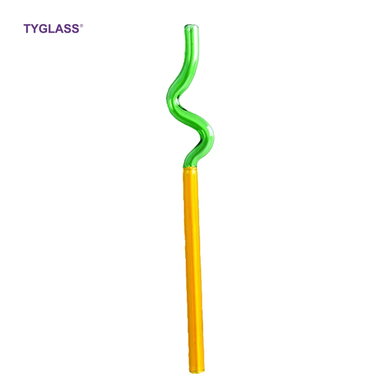 Factory wholesale bar environmental protection glass straws reusable 8mm high borosilicate glass straws custom logo