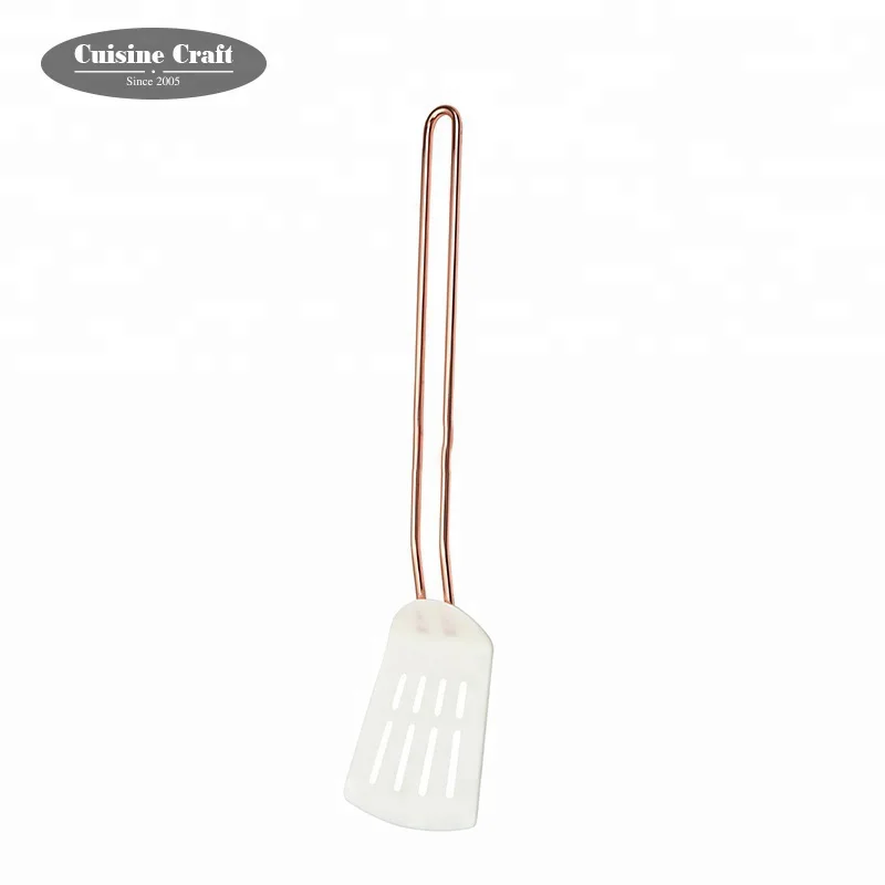 Hot sale silicone cooking utensil set of 5 pieces Nylon kitchen cooking set with coating copper wire handle