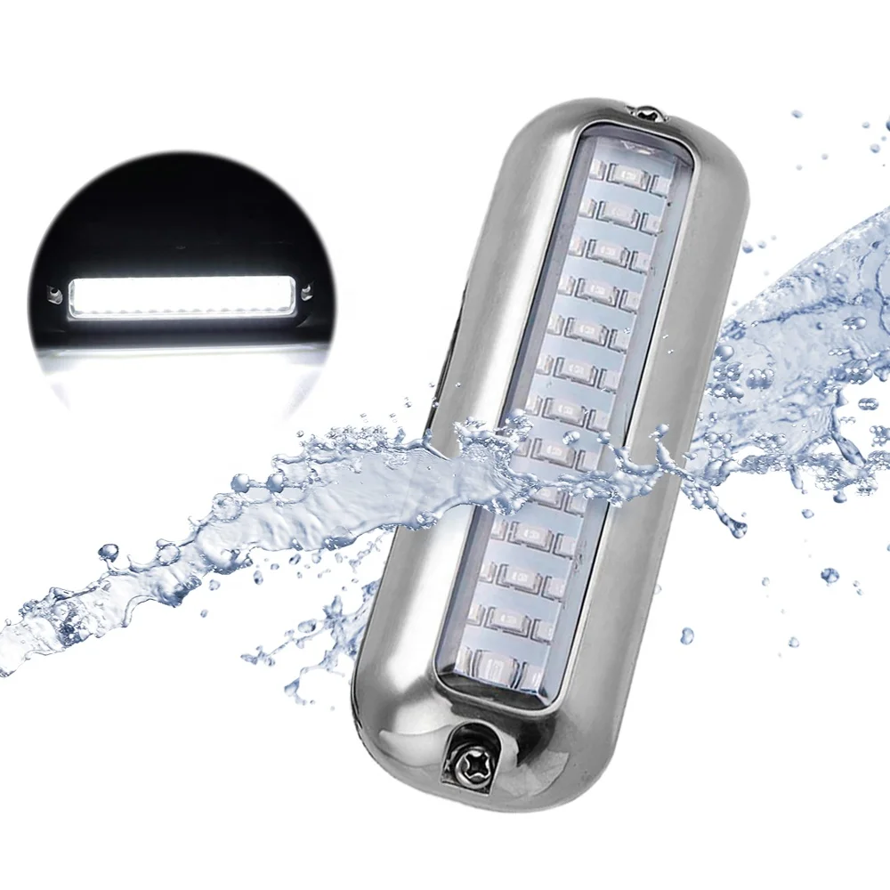 Amomd New 12V IP68 White Light Super Bright Fishing Underwater LED Waterproof Marine Light