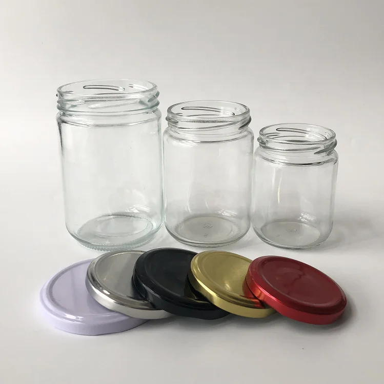 \150ml 250ml Small round jam glass jar for 100ml for chili garlic sauce salsa jars glass