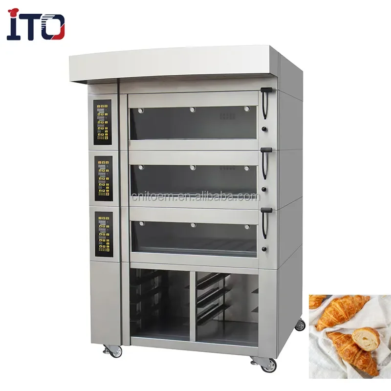 Commercial oven LPG gas deck oven with rack Bread Baking oven