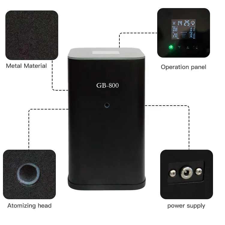 Professional Aroma Nebulizer No Water Diffuser Automatic Scent Machine for Large Area