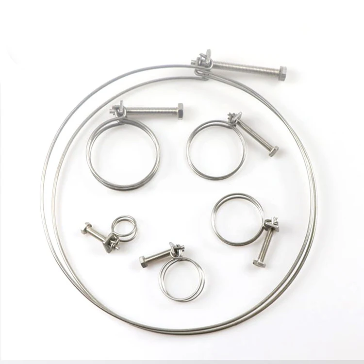 Double wire throat hoop Galvanized hose clamp Wire hoop Wire clamp wholesale