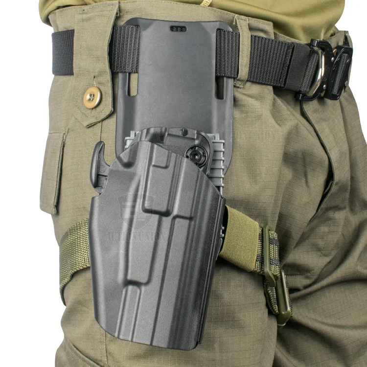 Outdoor Adjustable leg tool holster Molle Tactical Thigh upper Drop Leg Holster with QLS 19 22 thigh strap Universal belt loop