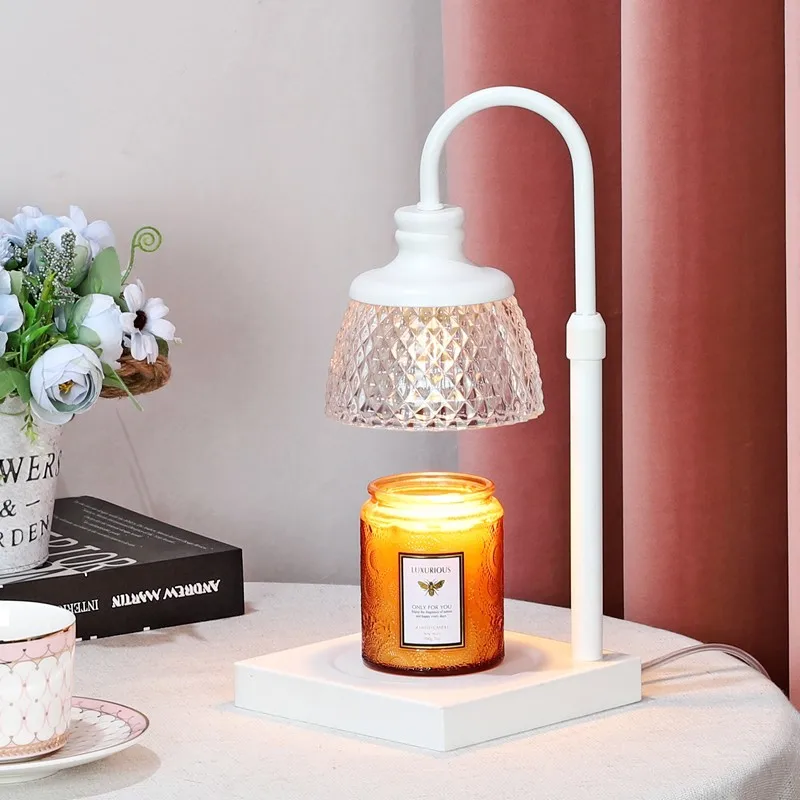 Dimmable Candle Warmer Lamp,Adjustable Electronic Candle Lamp with Timer,Melting Lamp for Jar Candles with 2 Bulbs