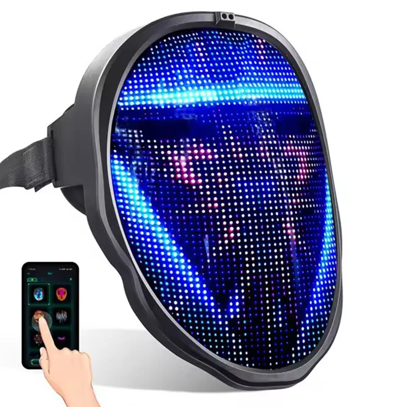 Bluetooth-приложение программируемый электронный изменяющийся чехол для лица настраиваемый трансформирующий лицо светодиодная маска вечеринки Хэллоуин