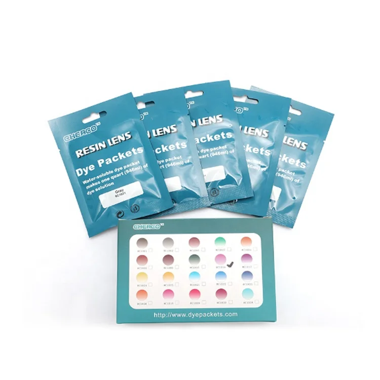 20 colors Lens Dye Powder Optical Color Lens Tinting Powder Packet