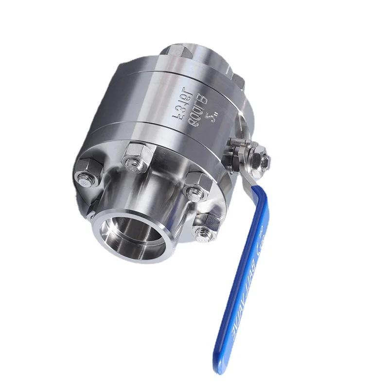 Socket Welded Three Piece Forged Steel 1500Lb Dual Phase Steel F51 High Pressure Soft Seal Floating Alloys Hastelloy Ball Valve