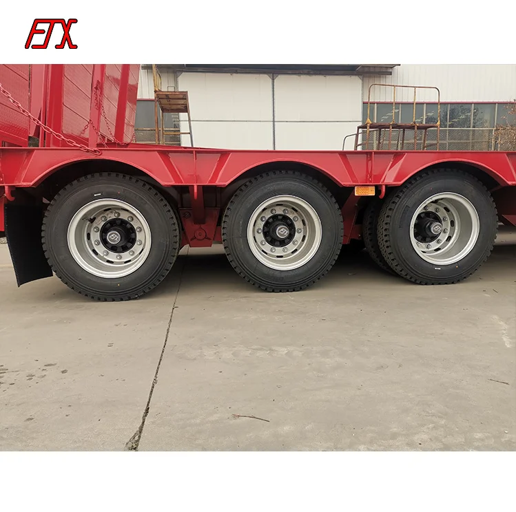 3/4/5 Axle 50 60 80 Ton Heavy Duty Gooseneck Excavator Transportlow Loader/ Lowboy/ Low Bed Lowbed Trailer Truck Semi Trailer