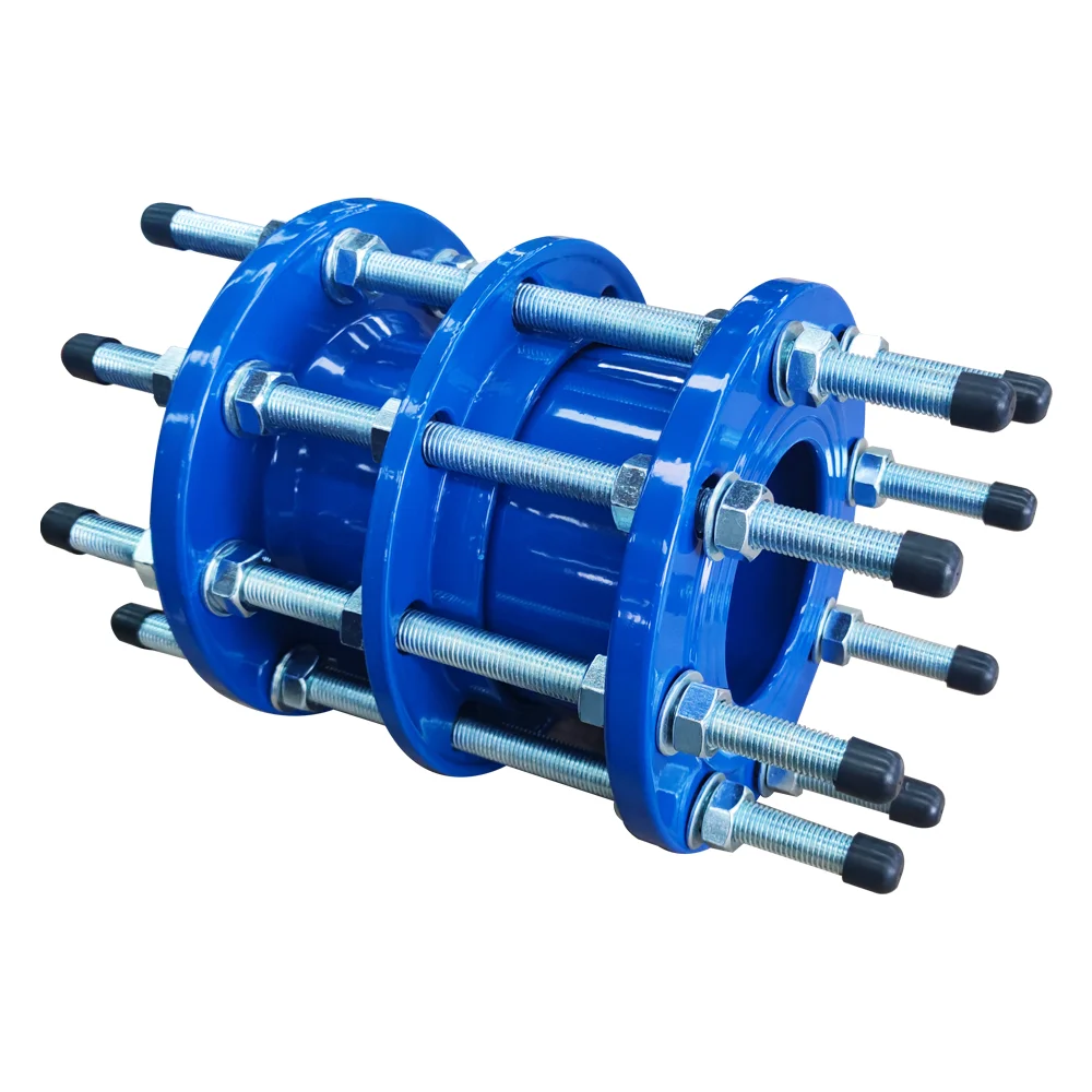 Pipe Mechanical Coupling Dismantling Pipe Fitting Carbon Steel Ductile Iron Blue Painting Round Casting  Flange  Pipe Fitting