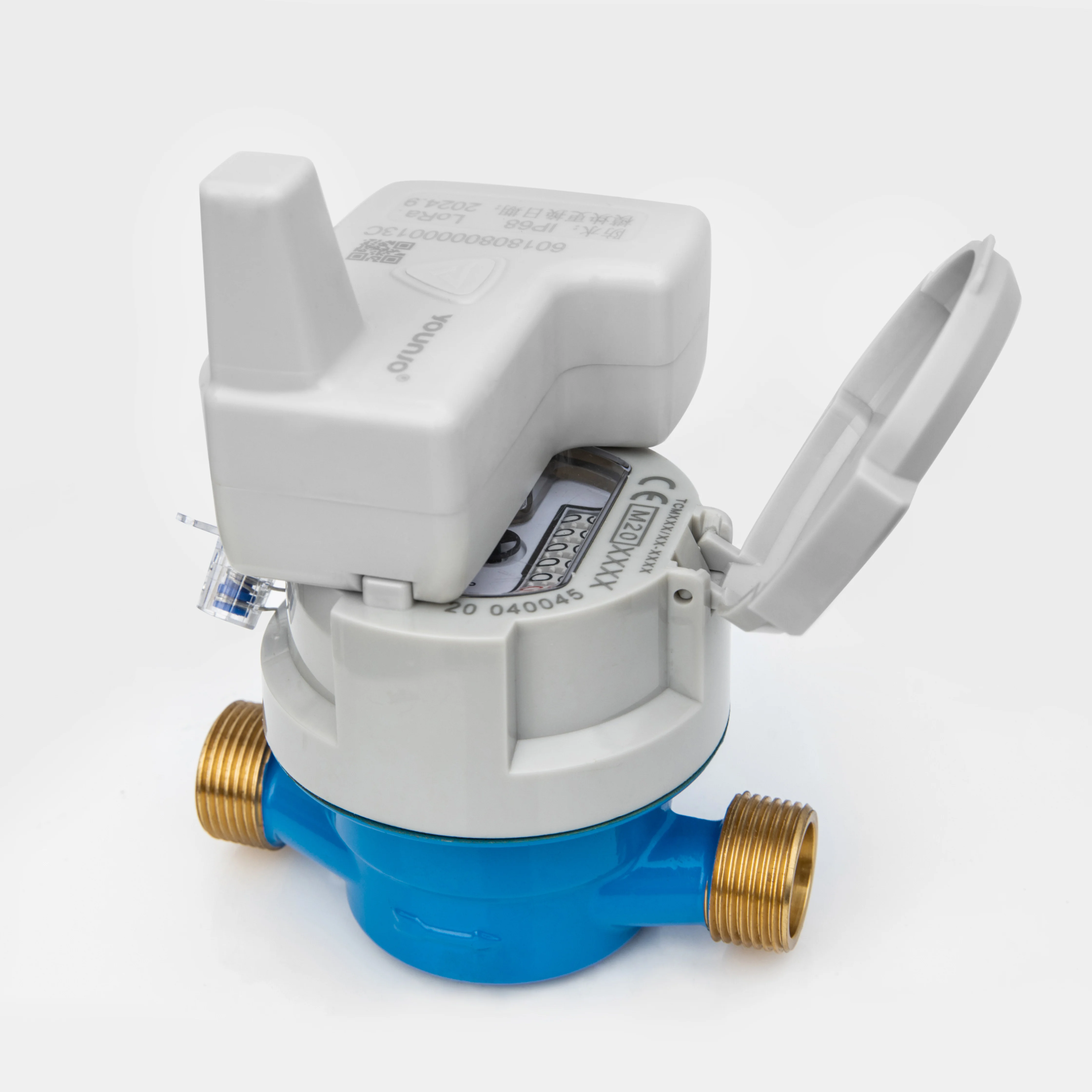 G3/4 B G1 B IP68 Wireless Single Jet Dry Type Watermeter Smart Digital R160 Mid Water Flow Meters With Inductive Pre-equipped