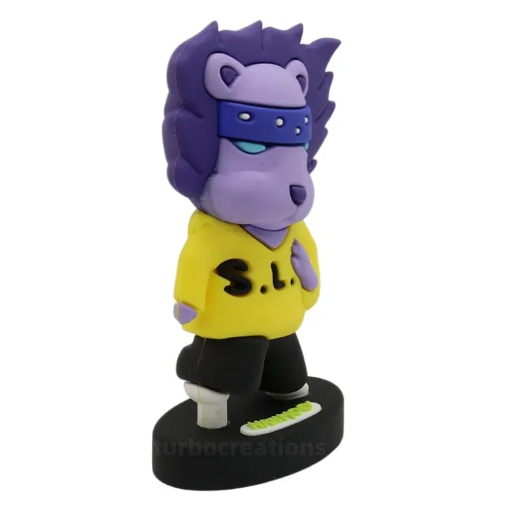 Custom Cute Dog Shape 3D PVC Mini Action Figure Model Soft Silicone Anime Figurine with Base Toys Ornaments in Box Packaging