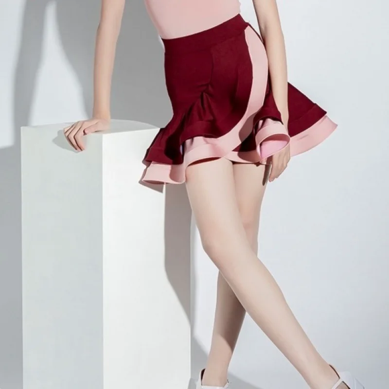Latin Dance Skirt Costume for Kids Ballet Tango Rumba Dancewear