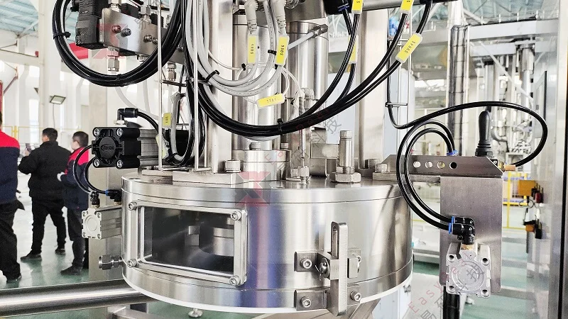 Automation 220L big drum aseptic filling machine for fruit juice single head tomato paste aseptic filler