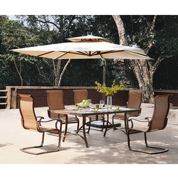 High Quality Alum Sling Patio Set Table And Chairs For Outdoor