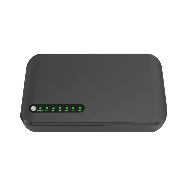 SKE Mini DC UPS 20000mAh LiFePO4 5000mAh*4pcs DC Output 5V 9V 12V POE 24Vdc Mini UPS 18W with Type-C for WiFi Route