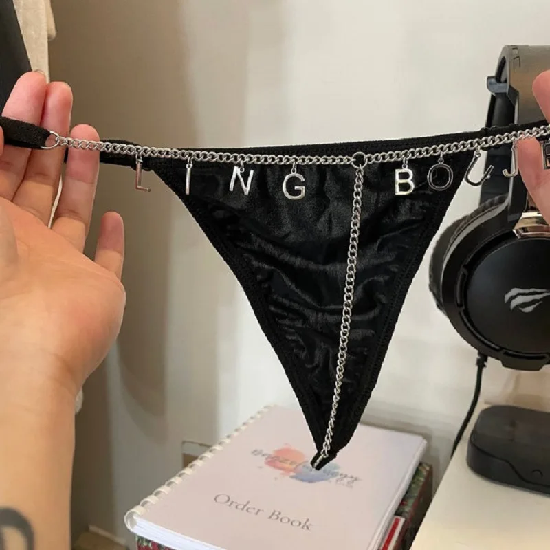 Combination Of  Letters  Bikini Belly Chain Waist Chain Charm Sexy T-string Thong Body Chain Jewelry Custom Stainless steel