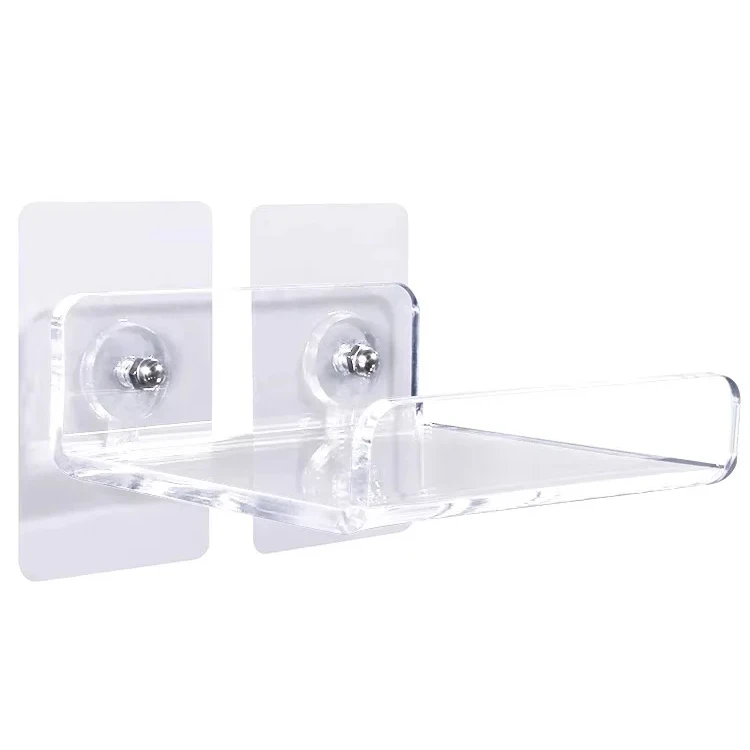 Wall mounted wall shelf camera indoor outdoor no punch router bracket acrylic wall mounted TV acrylic display shelf