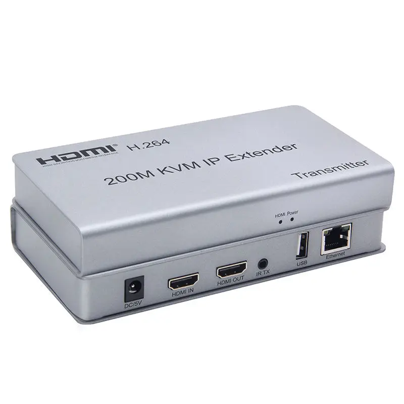 Производство USB HD MI H.264 200 м KVM IP-удлинитель через RJ45 Lan Ethernet-сеть Cat5e Cat6 кабель