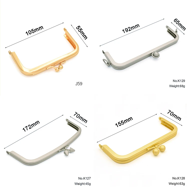 Round shape box clutch frame metal clutch frames with plastic shell cover