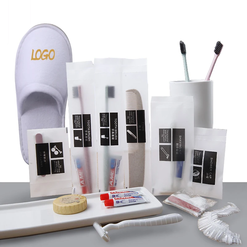 OEM Custom Logo Modern design luxury hotel room amenities slippers manufacturer plain nap cloth shoes disposable spa slippers