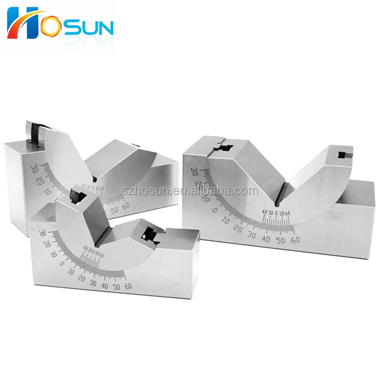Adjustable V Block  height 46 , 30 to 0 -60 degree adjust  angle block