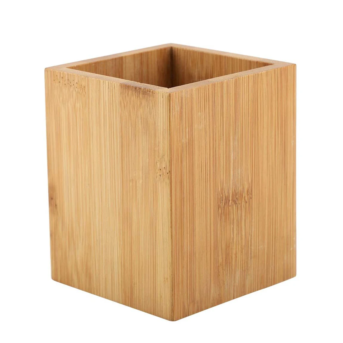 Wooden Pen Holder, Bamboo Pen Holder Office School Desk Pencils Stationery Supply Storage Stand