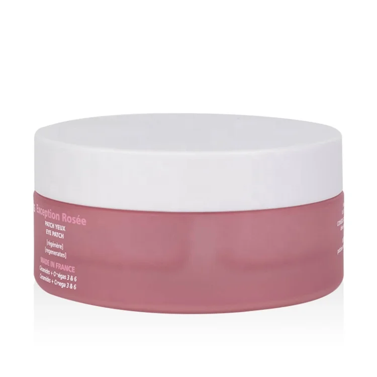 High Quality Mist Glass Jar Pink Color Face Cream Jar 35g*2 Two Kinds of Skincare Product Container