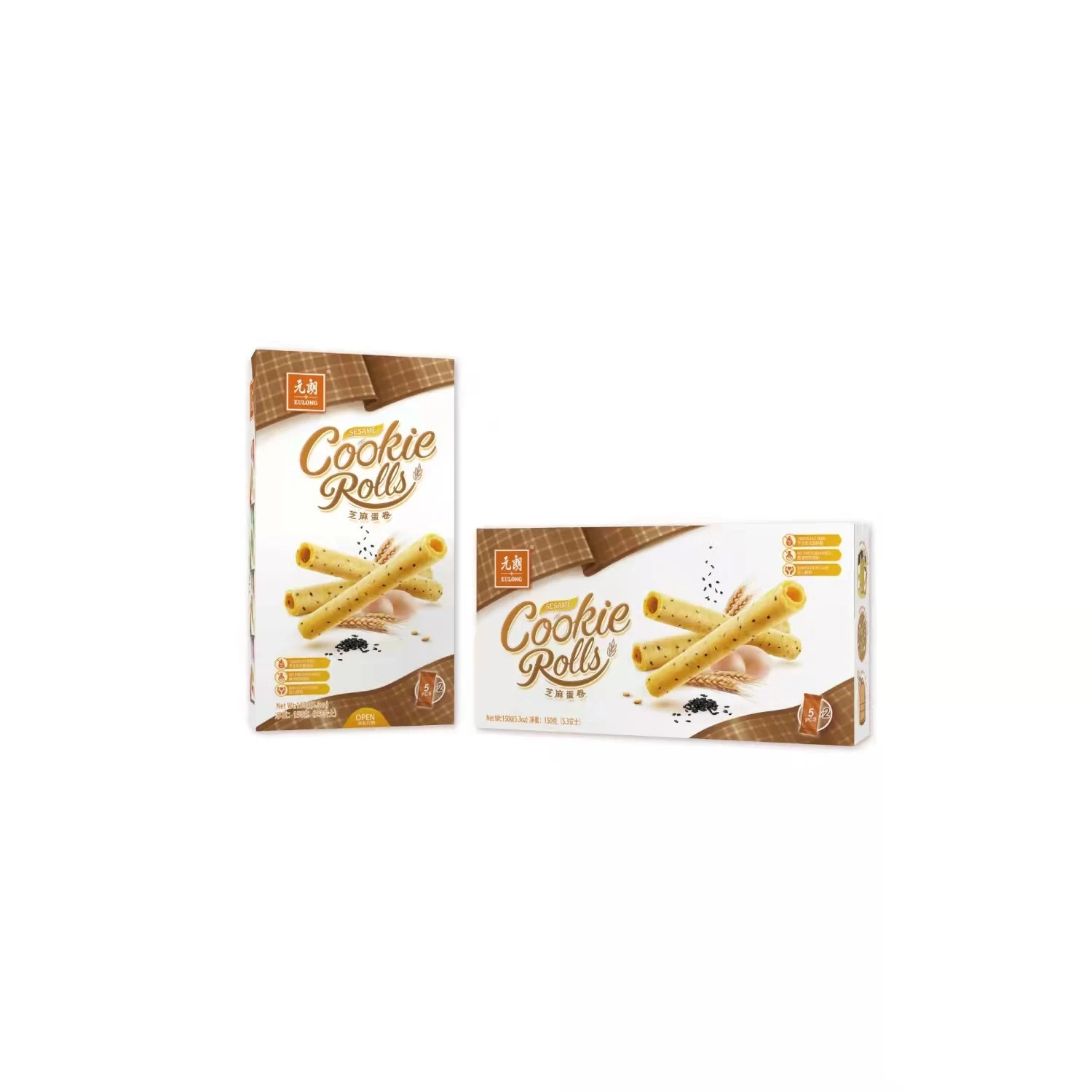 Китайский производитель, высокое качество, 150 г, кунжутное яйцо, печенье, рулоны, яйцо, печенье, хрустящие закуски, распродажа