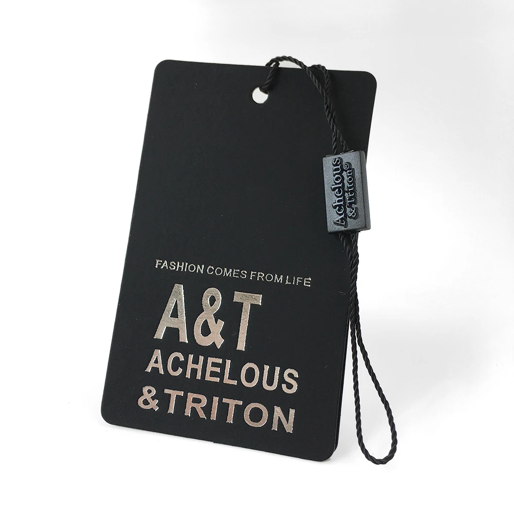 Custom Vintage Small Round Cardboard Pink Red Clothes Garment Labels Silver Foil Hangtag  Paper Hang Tags For Gloves