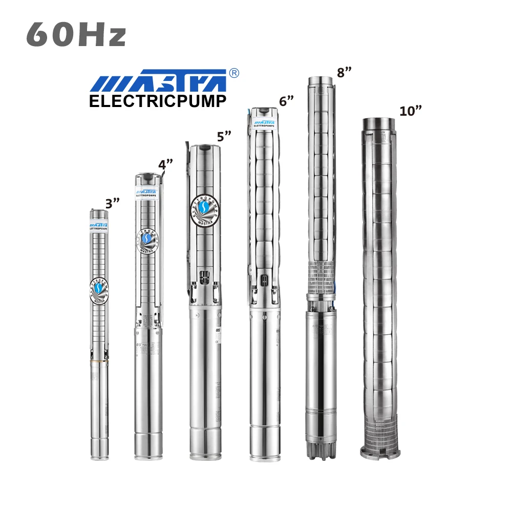 MASTRA 60Hz full stainless steel deep well borehole pumps submersible water pump