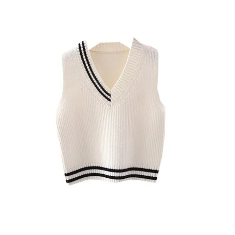 
Boy Autumn Solid Color Korean Sweater Vest V-Neck Pullover 