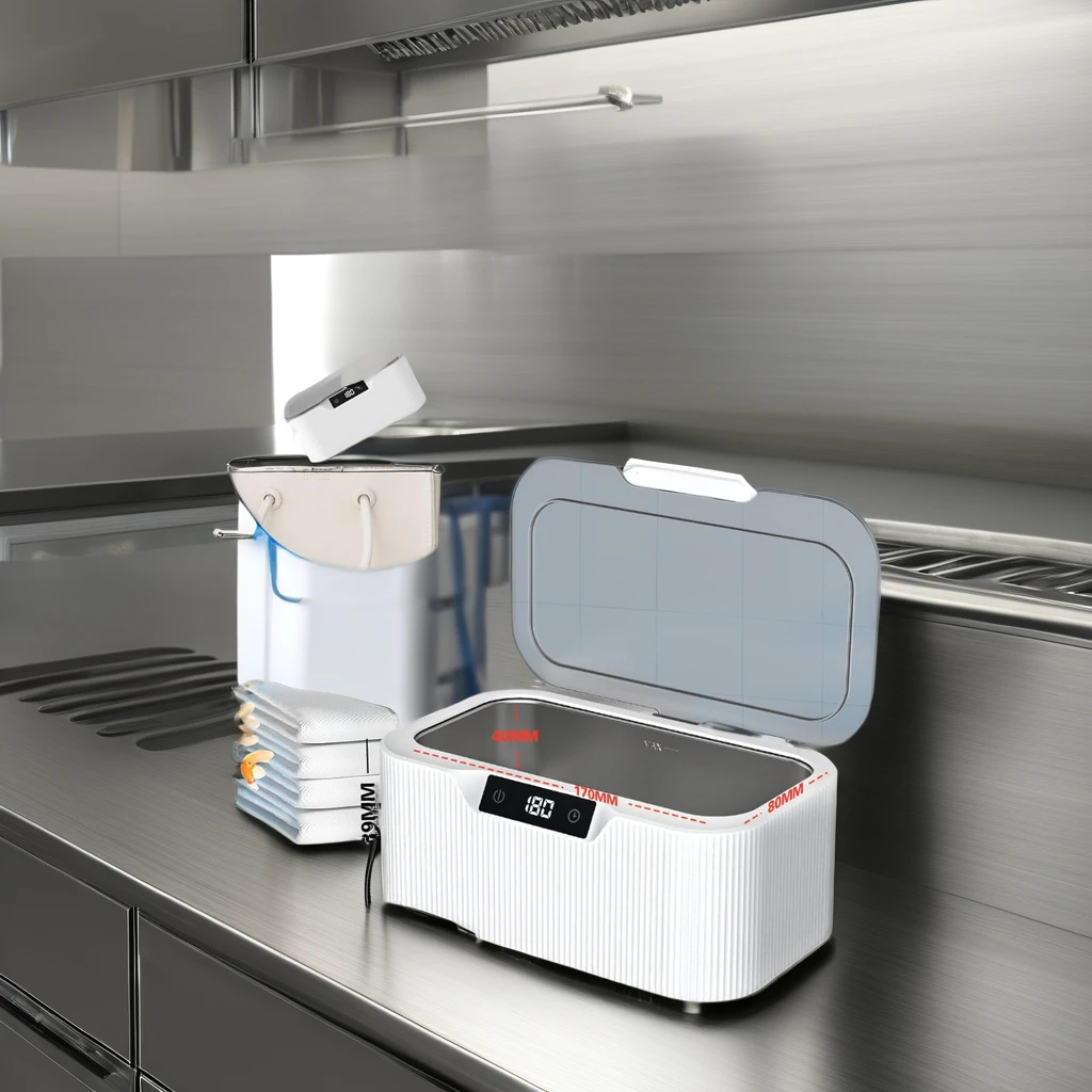 Professional digital ultrasonic denture cleaner can replace dental floss water floss tongue scraper IPX7 FREE sample  OEM/ODM