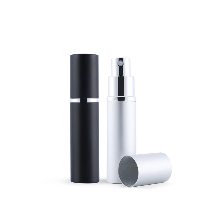 black sliver 10ml perfume atomizer metal mini travel portable 10ml refillable perfume spray bottle